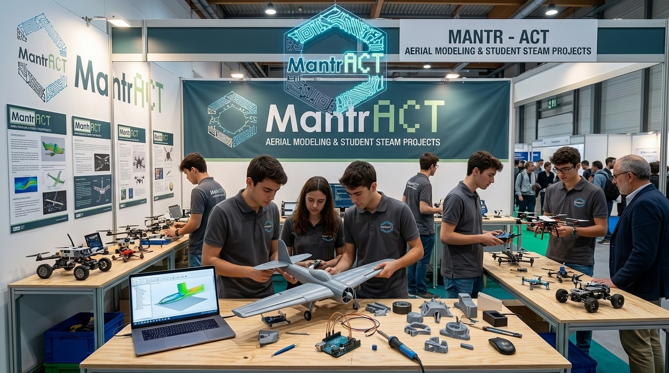 Area STEAM MantrACT: aerei RC stampati in 3D, droni, rover robotici e postazioni CAD